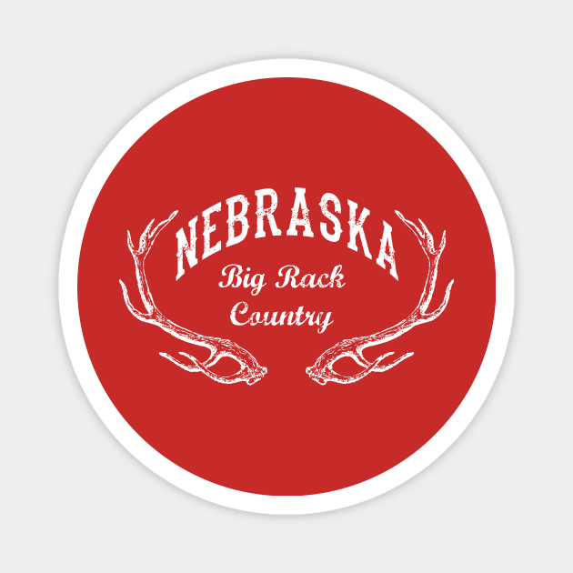 Nebraska Big Rack Country T-shirt by Corn Coast Magnet by Corn Coast